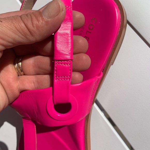 New Cole Hann Grandseries hot pink leather sandals size 6B - Picture 14 of 16